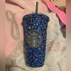 Starbucks cold cup, Harry Potter theme, personalized with rhinestones!
